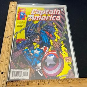 Captain America Comic Book #30 Direct Edition Marvel Comics 1990s Jurgens Kubert